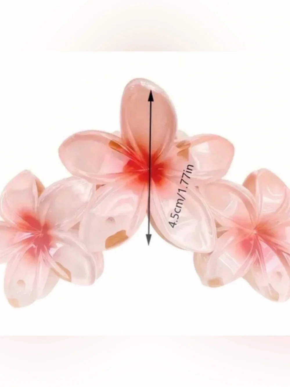 New Two-tone Peach Hair Claw Clip, Large